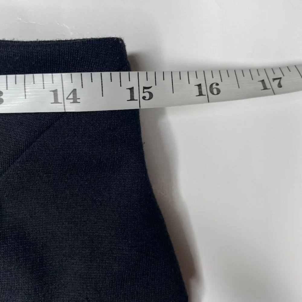 Metaphor Size 6 Black Asymmetrical Wrap Skirt | Minimalist Workwear